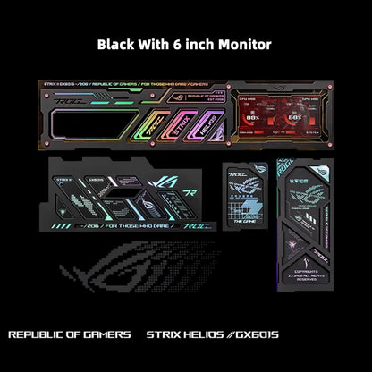 4pcs ASUS ROG GX601S Case Panel Magnet ATX PC Shroud 5V3PIN ARGB DATA Monitor DIY Gamers Refit Chassis Cabinet MOD New Arrival