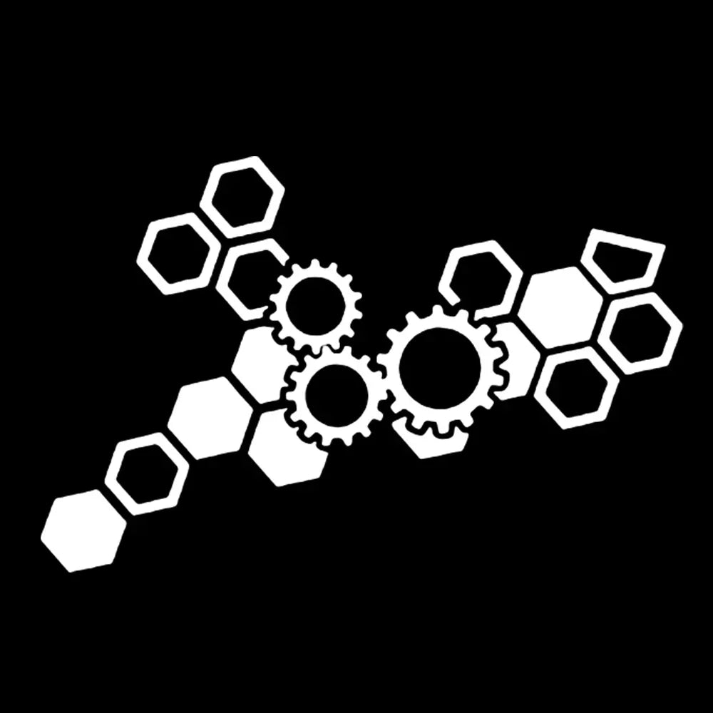 Reflective Honeycomb Hexagonal Car Sticker Motorcycle Electric Vehicle Modification Waterproof Honeycomb Gear Reflective Decal