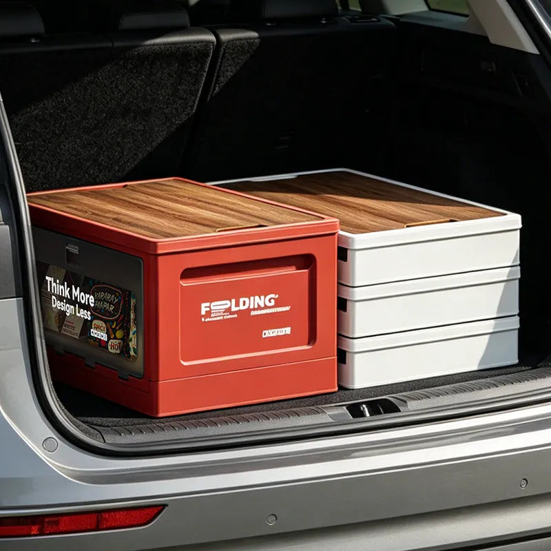 Large-Capacity Storage Box, Outdoor Sub-Box, Trunk Organizer Box, Vehicle-Mounted Camping Collapsible Storage Box, Storage Box