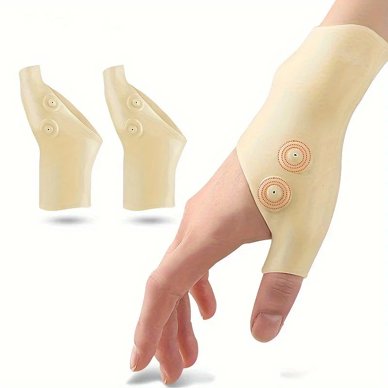 Magnetic Gloves with Silicone Wrist Support for Enhanced Grip&Flexibility,Adjustable Daily Wear Hand Protectors with Comfort Fit