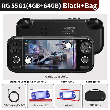 Anbernic RG 55G1 Retro Handheld Game Console 5.5" Incell IPS Multi-touch Screen 6000mAh Android RG55G1 All One Video Game Player