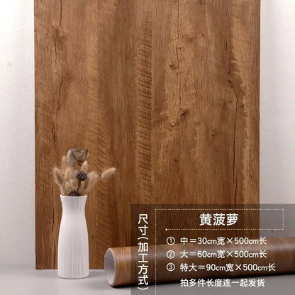 90CM Width Waterproof Self Adhesive Wood Grain Sticker Door Cabinet Desktop Modern Furniture Renovation Peel and Stick Wallpaper