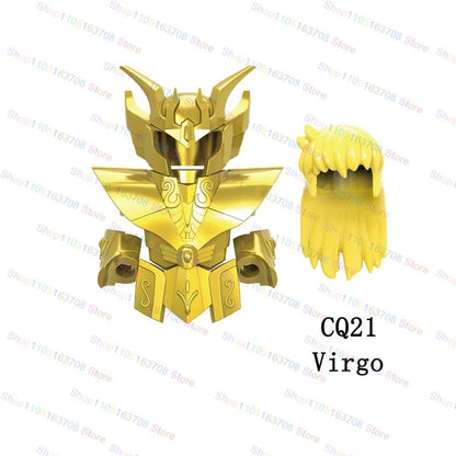 Saint Seiya Japanese Anime Cartoon Bricks Dolls Aiolia Aiolos Model Toys Building Blocks Figures Assembly Toys Gifts CQ11-22