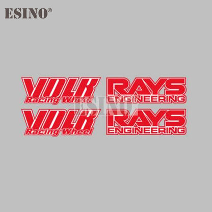 Car Styling Volk Racing Classical Wheel Rim Decorative Vinyl Creative Sticker Decal Set for RAYS Volk Racing TE37 TE37 SL TE37C