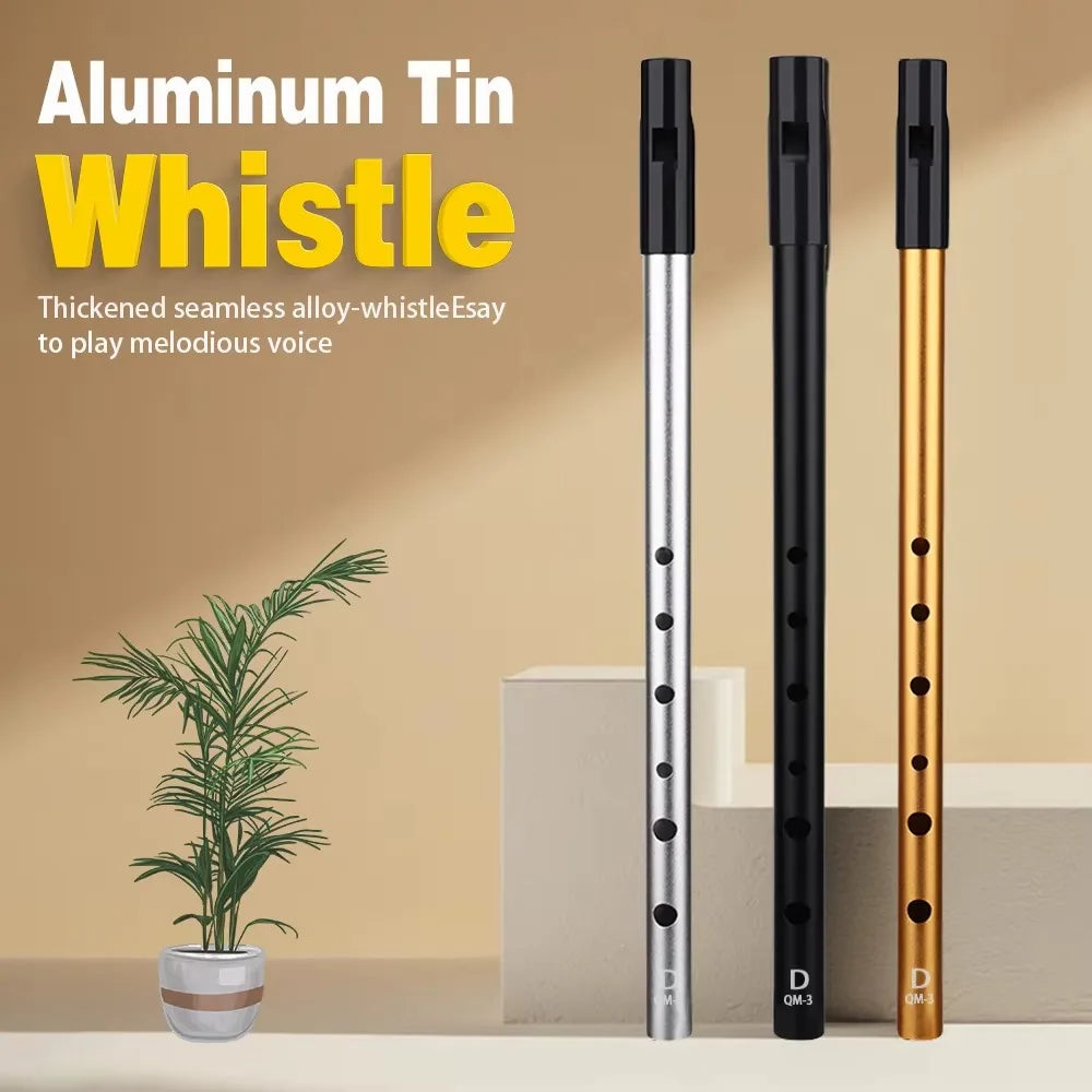 C/D Key Irish Whistle Flute Rich Tone 6 Holes Aluminum Tin Whistle Easy-to-learn Irish Tin Whistle Musical Instruments