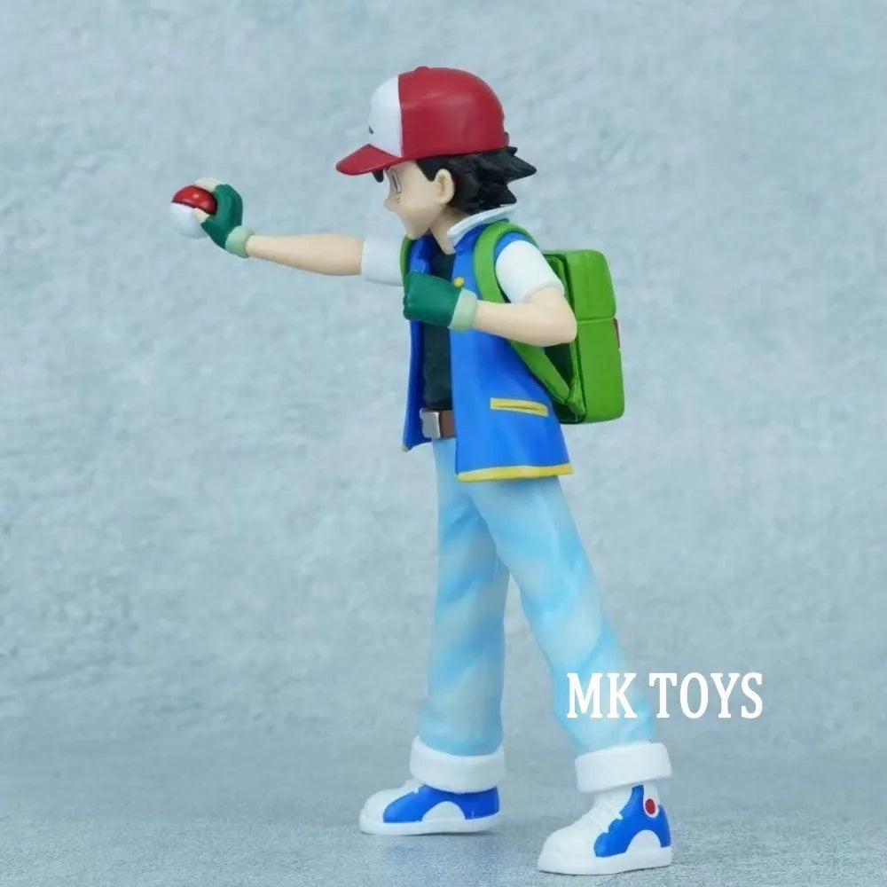 Anime Pokemen Figure Ash Ketchum Misty Brock Action Figures Pvc Statue Desktop Ornamen Collection Model Toys Gifts 13-15cm