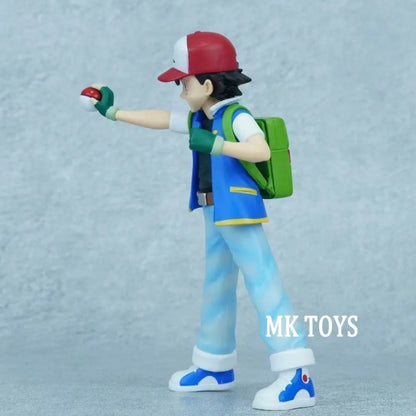 Anime Pokemen Figure Ash Ketchum Misty Brock Action Figures Pvc Statue Desktop Ornamen Collection Model Toys Gifts 13-15cm