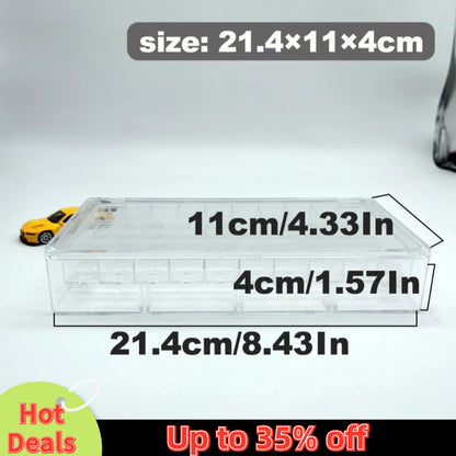 Acrylic Display Storage Box For 1/64 Model Car Wheel Hubs MINIGT Matchbox Tomica Wheels Model Hobby Collection