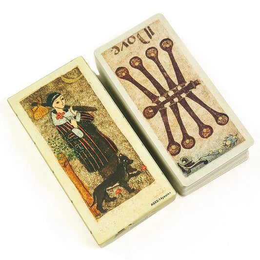 11*5.5CM Game Cards 78pcs Retro Tarot Cards Family Leisure Gathering Game Tools Cards Game ,Perfect For Divination & Gift Giving
