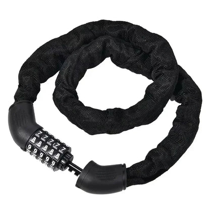 Motorcycle Chain Lock Electric Vehicle Anti-Theft 5 Digit Code Combination Security Lock Mount Bike Iron Chain Lock