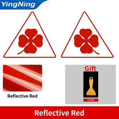 2PCS Car Sticker Body Fender Four Leaf Clover Reflective Decal Vinyl for Alfa Romeo 159 147 156 166 Giulietta Giulia Mito Spider