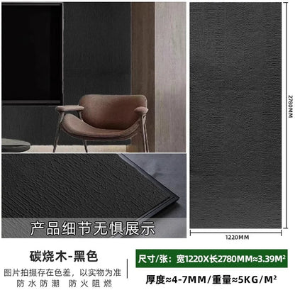 Soft carbonized wood flexible stone bendable panel exterior wall imitation charcoal wood board