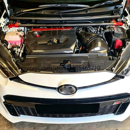 For Toyota GR Yaris GXPA16 G16E 1.6T 2020+ Carbon Fiber/FRP TAB Style Cooling Crash Plate Engine Hood Body Kit
