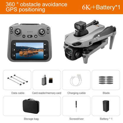 Lenovo V916MAX Professional 8K Drone HD Dual Camera Remote control with large screen, 5G WIFI FPV Foldable Quadcopter RC Dron