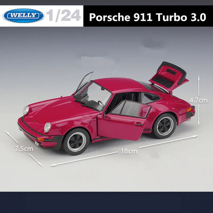 WELLY 1:24 1971 Porsche 911 Turbo 3.0 Alloy Sports Car Model Diecasts Metal Classic Vehicles Car Model High Simulation Kids Gift