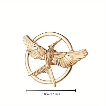 Jewelry mocking bird brooch badge