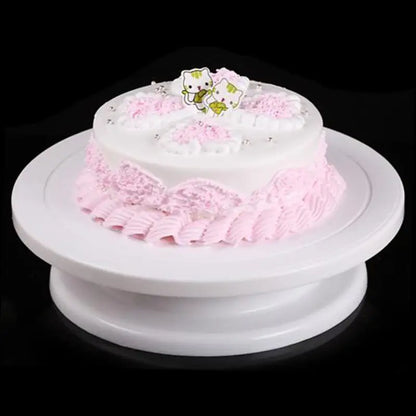 Plastic Cake Plate Turntable Rotating Anti-skid Round Cake Stand Cake Decorating Rotary Table Kitchen DIY Pan Baking Tool