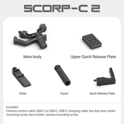 FeiyuTech SCORP-C 2 Gimbal Camera Stabilizer for DSLR&Mirrorless 3.5kg Payload, AI Tracking, Native Vertical Shooting SCORP C2