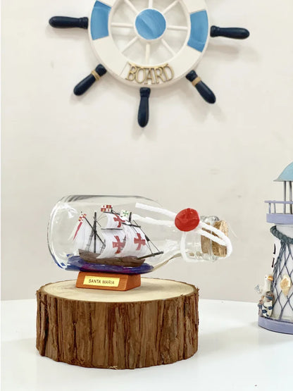 Black Pearl Pirates Of The Caribbean Boat Ship In The Bottle Boat In The Glass Drifting Bottle Creative Crafts Home Office Decor