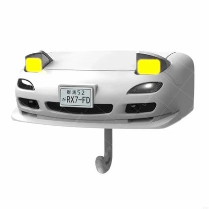 Auto Keychain Flashlight MX-5 RX-7 Car Key Holder Gift Wall Mounted Headlight Decor Creative Auto Decoration Key Rack