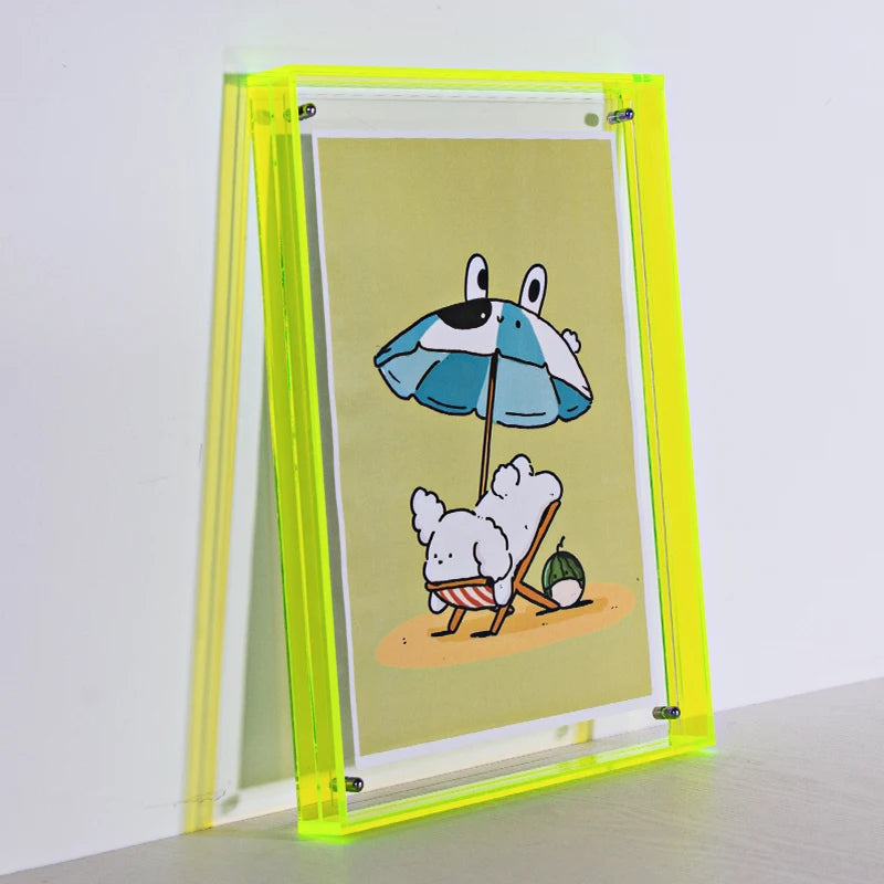 Colours Acrylic Photo Frame Translucent Picture Frame for Wall Hanging,Desktop Bedroom Living Room Study Wall Decoration