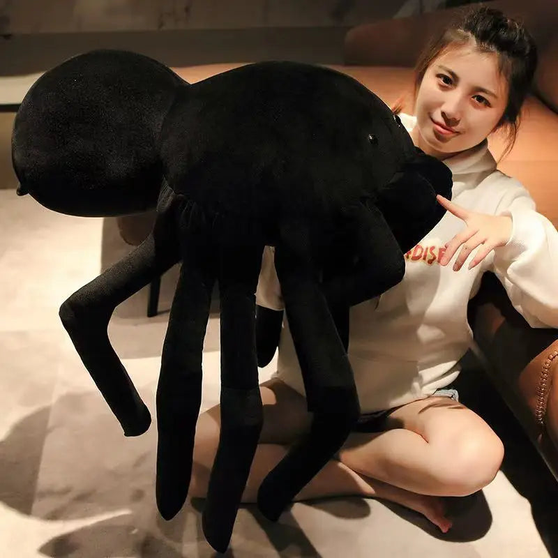 Black Spider Doll Plush Toy Handmade Doll Cartoon Anime Cute Pillow Cushion Home Decoration Children's Birthday Gift Toy
