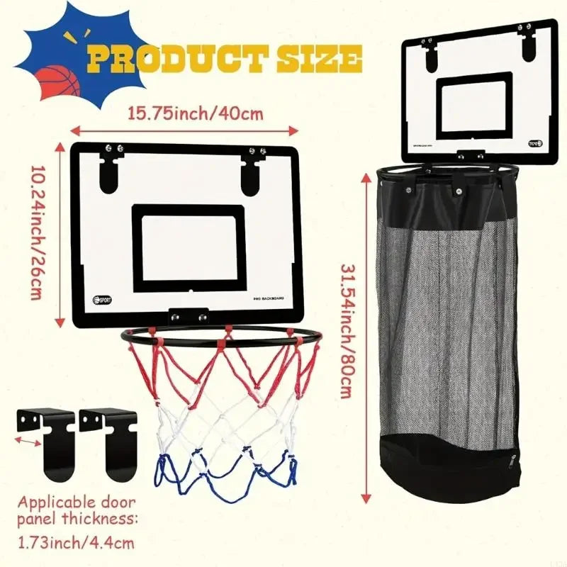 L43A Basketball Laundry Basket With Space Saving Feature Small Space