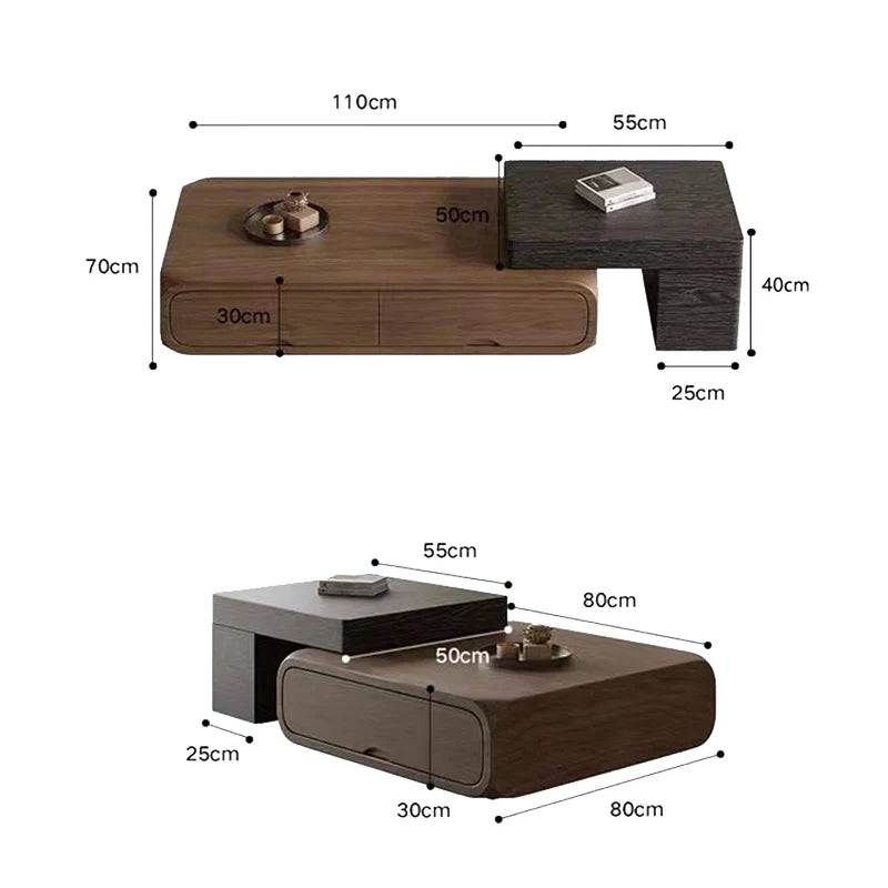 Italian Minimalist Coffee Tables Classic Retro Rustic Extendable Coffee Tables With Drawers Design Mesas De Café Room Furnitures