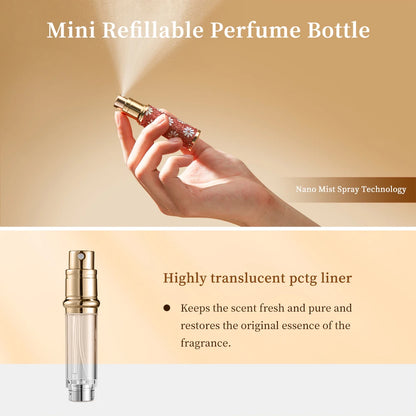 5ml Perfume Refill Bottle Portable Mini Refillable Spray Jar Scent Pump Empty Cosmetic Containers Atomizer for Travel Tool