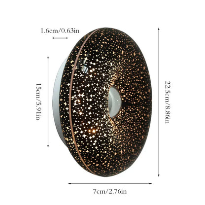 Light Luxury Bauhaus Donut-Style Ambient Table Lamp, Wall-Mounted Corridor Light, Dual-Purpose, Adjustable Rgb Starry Sky Lighting, Bedroom Bedside Lamp, Living Room and Dining Room Decoration.