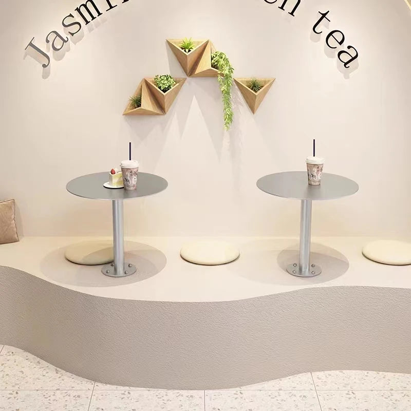 Simple and Modern Milk Tea Shop Cafe Card Table Against The Wall Hanging Table Dessert Shop Wall Mounted Round Table