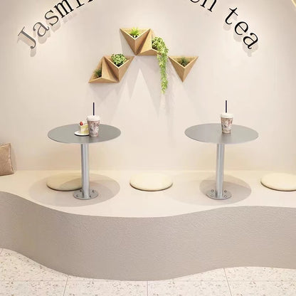 Simple and Modern Milk Tea Shop Cafe Card Table Against The Wall Hanging Table Dessert Shop Wall Mounted Round Table