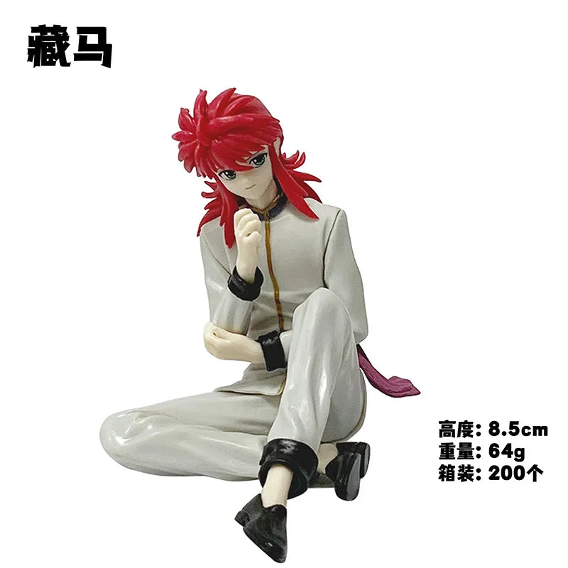 Anime Yu Yu Hakusho Youko Kurama 10CM Figure - Kurama Sitting Posture Noodle Stopper Model Toy Doll Action Figure Collectible