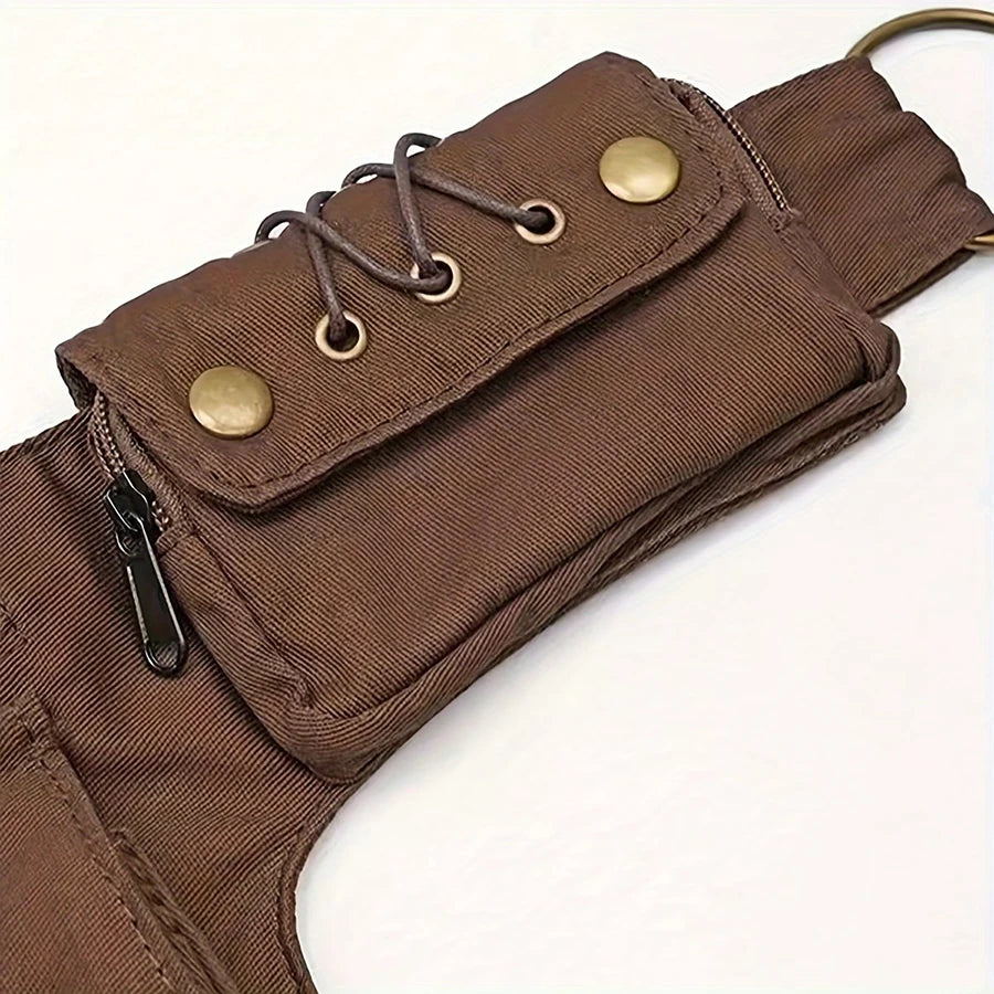 Fashion Cotton Belt Waist Packs Multi-functional Adjustable Strap Phone Pouch Travel Vintage Crossbody Bag Outdoor