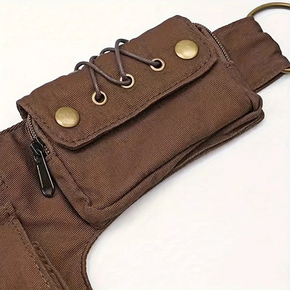 Fashion Cotton Belt Waist Packs Multi-functional Adjustable Strap Phone Pouch Travel Vintage Crossbody Bag Outdoor
