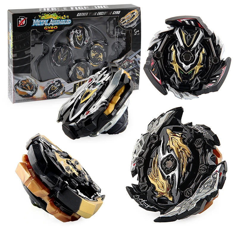 Black Limited Color Gyro 4PCS Spinning Top Toys Set