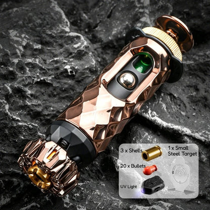 Alloy Launcher Shell-Ejecting Toy Gun Set Portable Stress Relief Sensory Fidget Toy Finger Spinning Top Desk Gadget Boys Gift