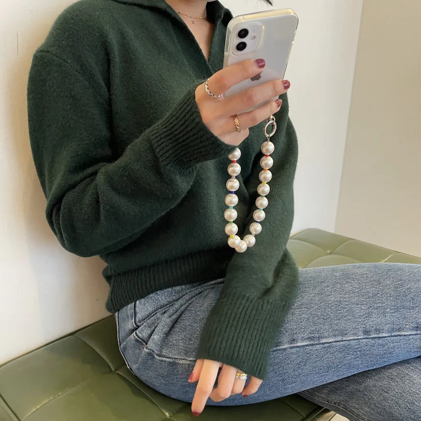 Pearl Bracelet Chain Phone case For iPhone 17 Air 16 Plus 14 13 12 11 15 Pro Max Shockproof Protection Cover