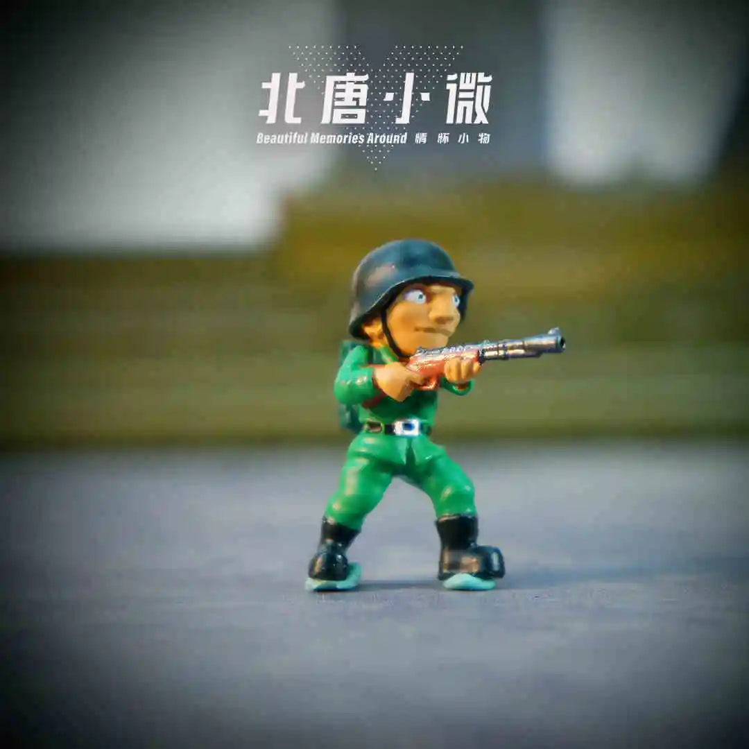 1:64 Metal Slug Genuine Tide Play Figure Snk Hand-Made Heavy Machine Gun Flame Shot Gun Doll Tank Enemy Soldier