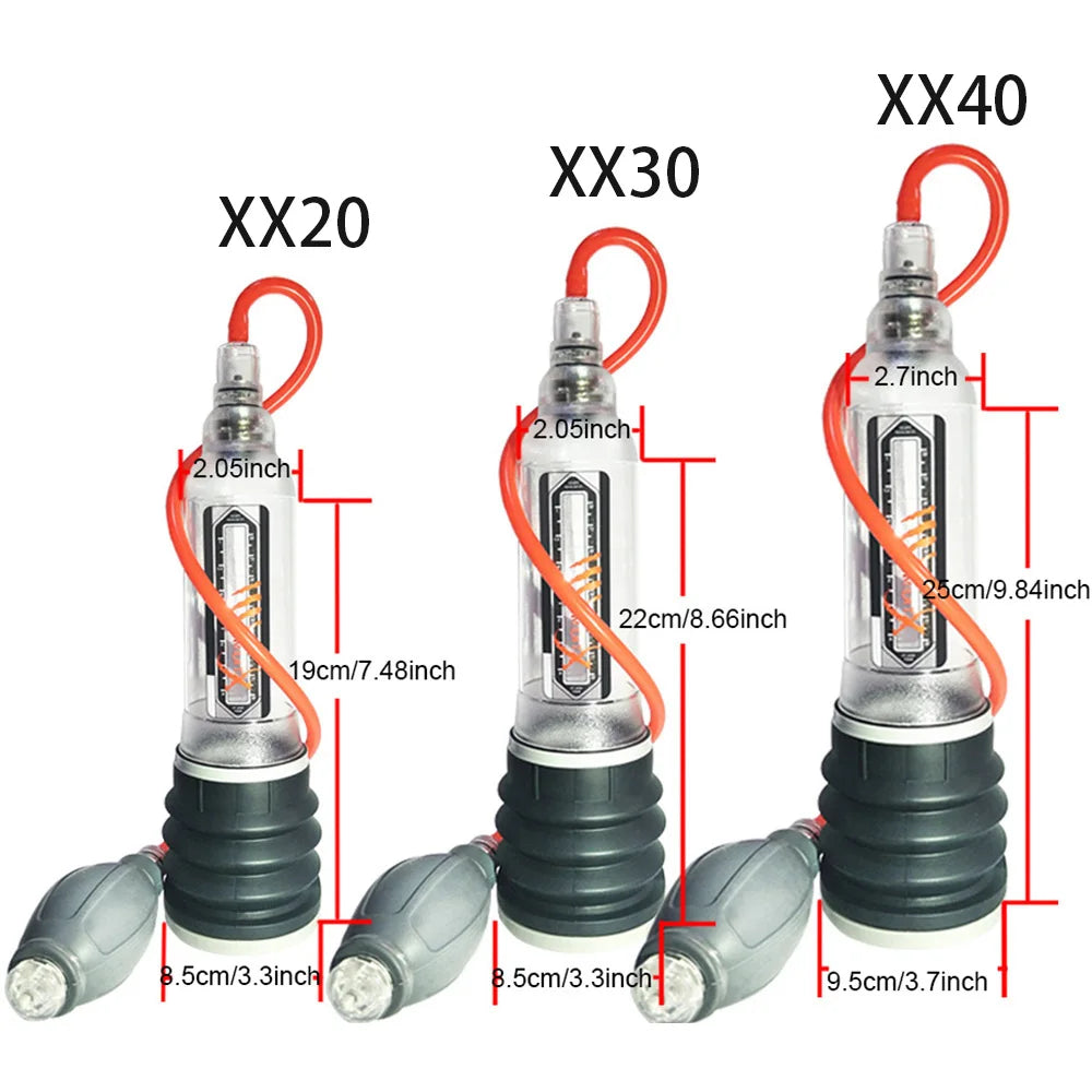 Male Penis Pump Water Vacuum Pump For Men Penis Enlargement Pump Dick Extender Cock Exercises Pump Glans Trainer Adults Sex Toys