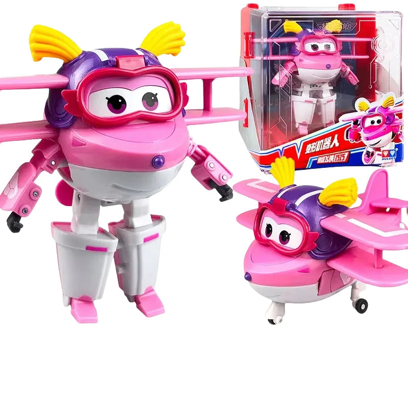 New Hot Super Wings Large Transformation Anime Transformation Flat Robot Action Character Transformation Toy Children'S Gift