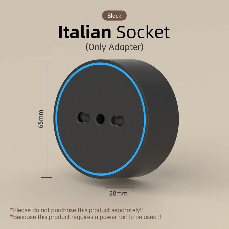 Track Socket With Switch High-end Quality Wall Power Outlet EU UK US FR Standard Universal Home Kitchen Bathroom Office Sockets