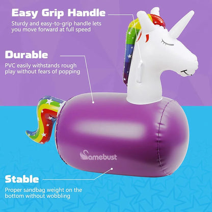 Camebust Inflatable Hopping Toddlers Toys Bouncy Unicorn Horse Dinosaur, Kids Ride On Bouncer, Jumping Bouncing Animal Hopper