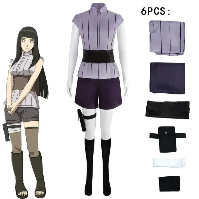 Hinata Hyuga Shippuden Generation Hinata Shirt Pants Belt Cosplay Costumes Cosplay Halloween Carnival Costumes Wig