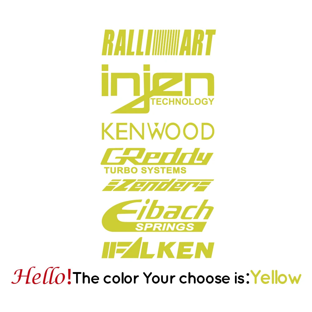 1pc Funny injzn kenwood text bike sticker Car Stickers And Decals Carbon Sticker Auto Sticker Home Decor Wall Stickers
