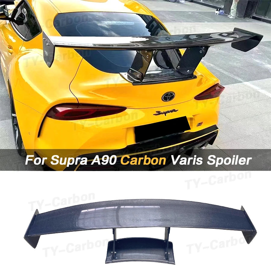 Real Carbon Fiber VRS Style Spoiler For Toyota Supra GR MK5 A90 A91 Trunk Spoiler Flaps Rear Wing Car Trunk Diverter FRP 2019+