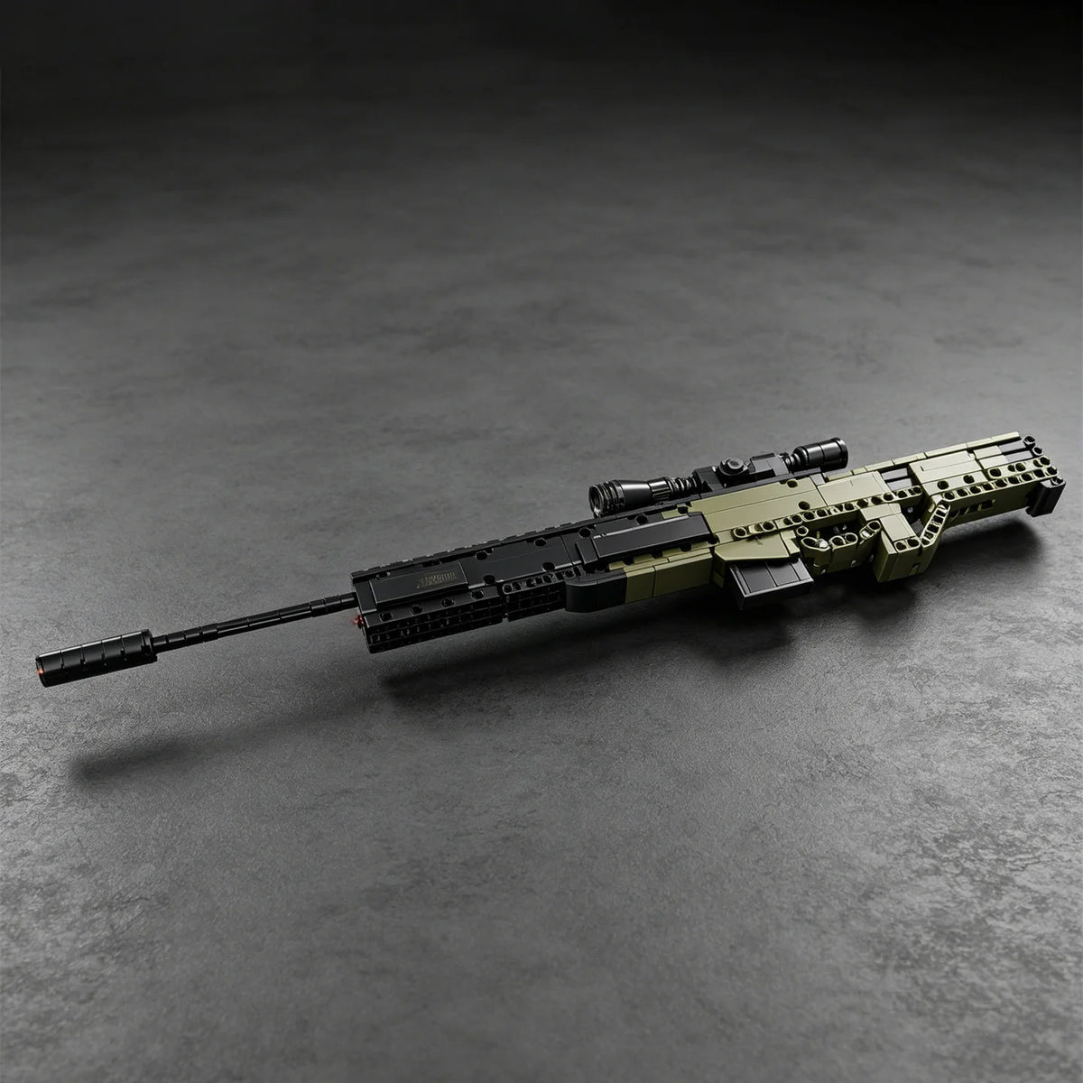 British AWM Sniper Rifle Building Block Model Gun —MOC Barrett Heavy Sniper Rifle