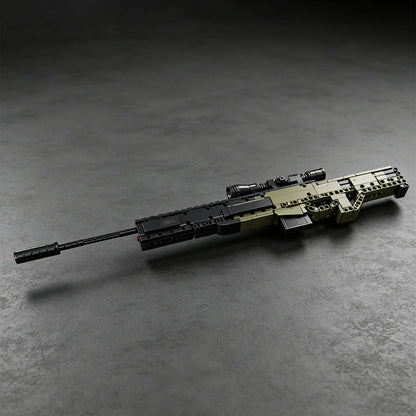 British AWM Sniper Rifle Building Block Model Gun —MOC Barrett Heavy Sniper Rifle