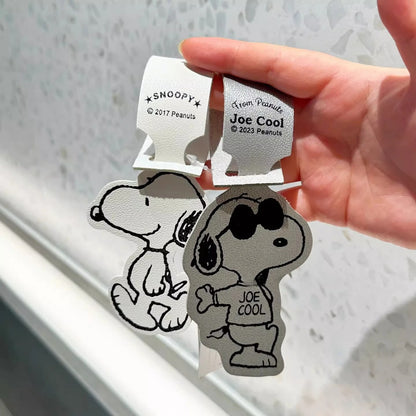 Japanese Snoopy peripheral cartoon suitcase luggage tag cute checked anti-lost tag bag doll boarding pass anime gift unisex