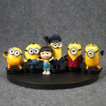 Cartoon Despicable Mes Agnes Gru Miniones Dave Stuart Action Figures Model Toys Cute Yellow Doll Desktop Ornaments ren Gift